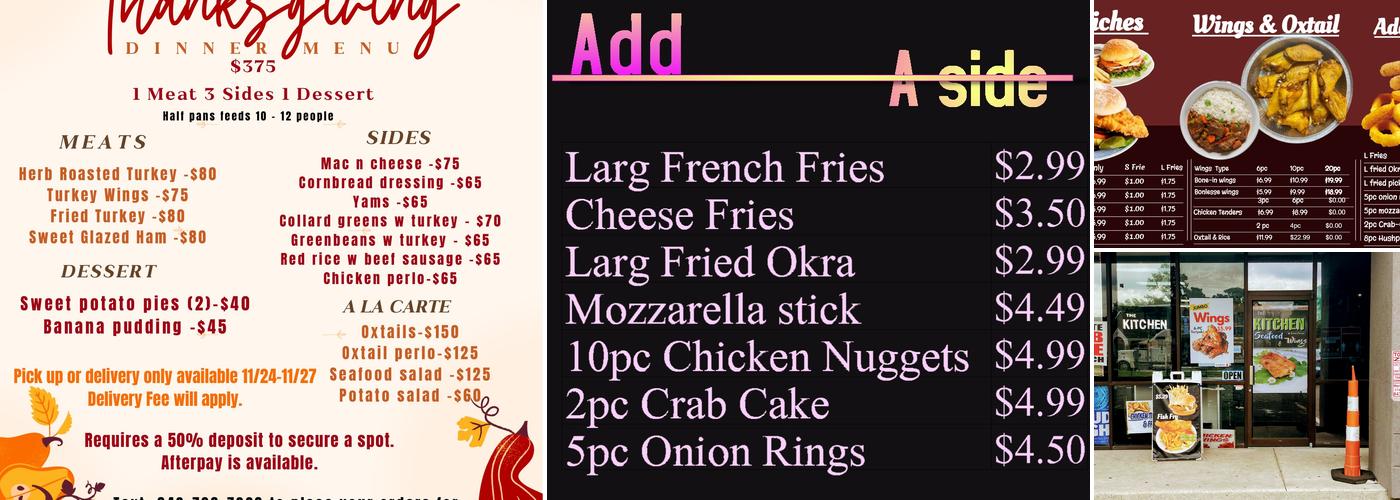 catering by the Kitchen at Grove Menu