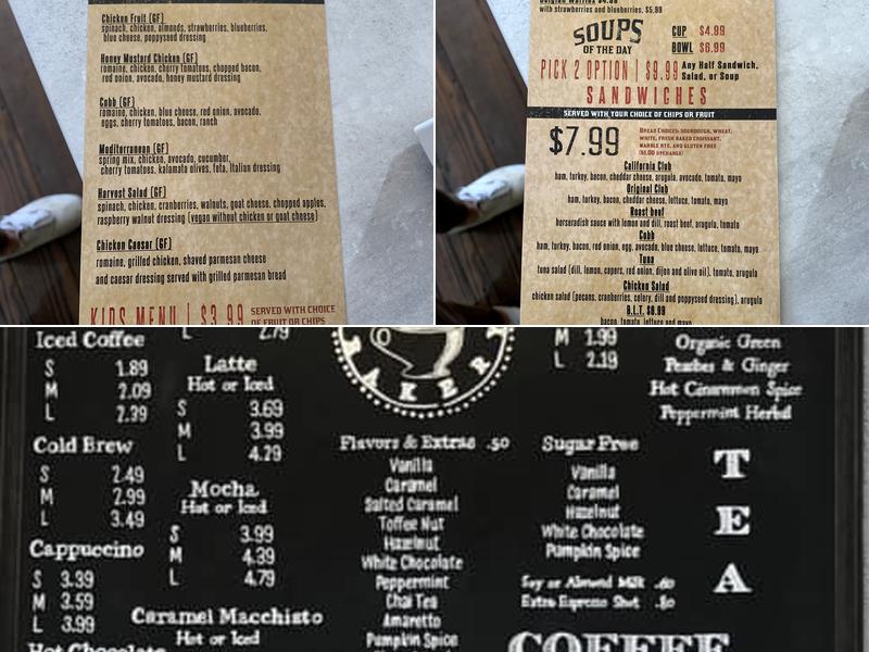 Latham Bakery Menu