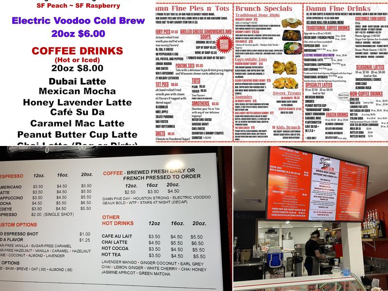 Damn Fine Coffee and Fried Pies Menu