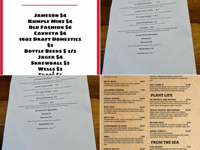 '76 Bar and Kitchen Menu