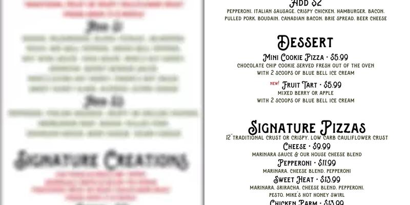 Buckstin Brewing Company Nederland Menu