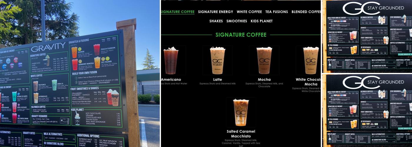 Gravity Coffee Menu