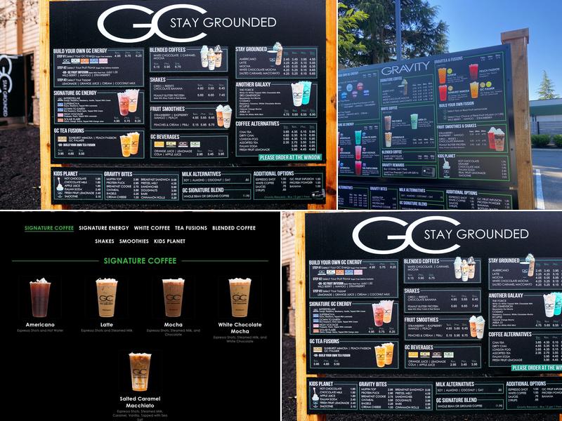 Gravity Coffee Menu