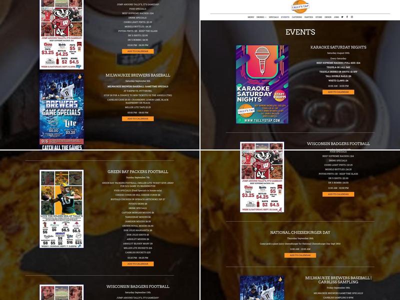 Tally's Tap & Eatery Menu