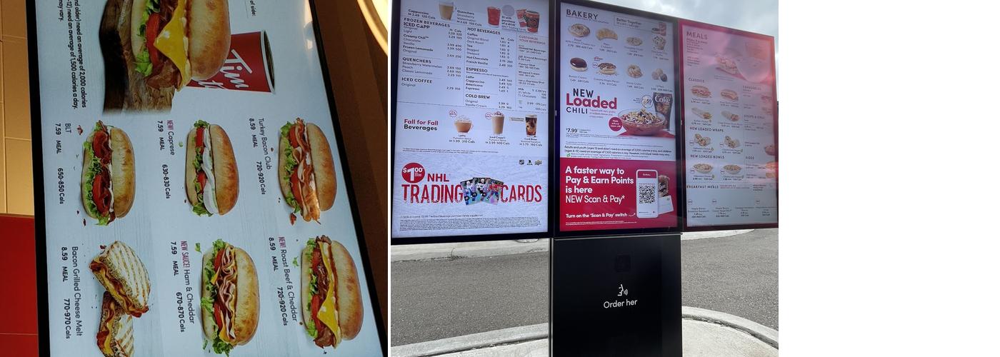 Tim Hortons Menu
