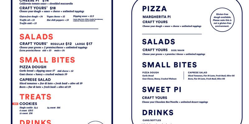 Pi Co. Central Kitchen Inc. Menu