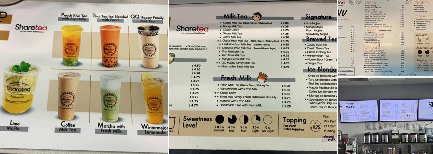 Sharetea Menu