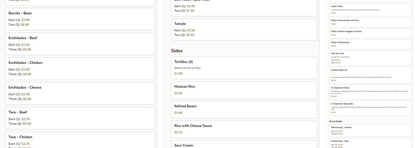 Guacamole Mexican Grill Menu