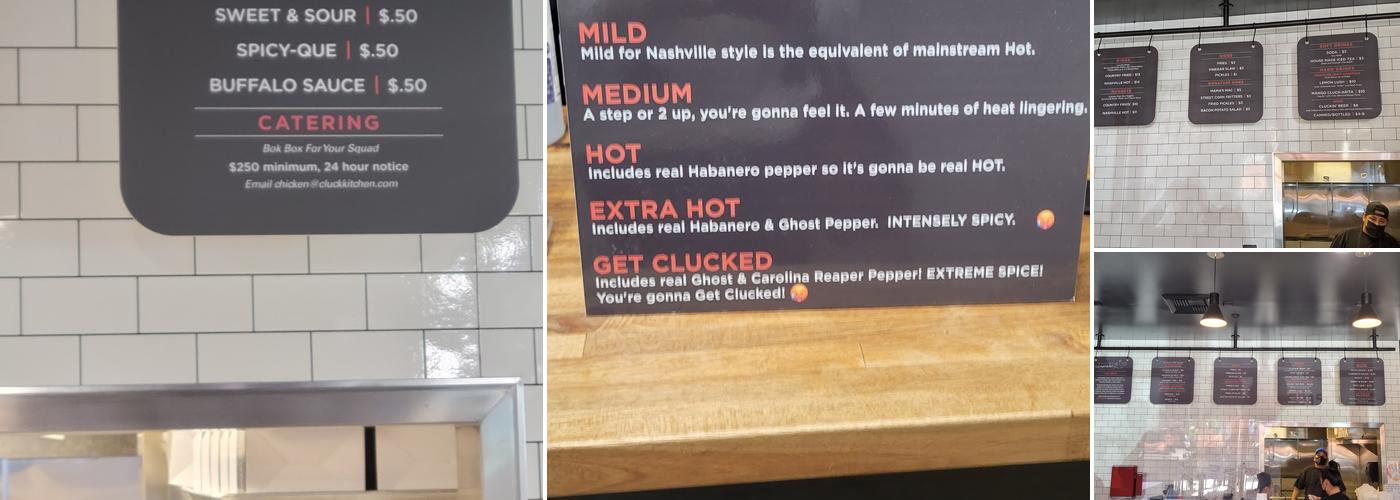 Cluck Kitchen Menu