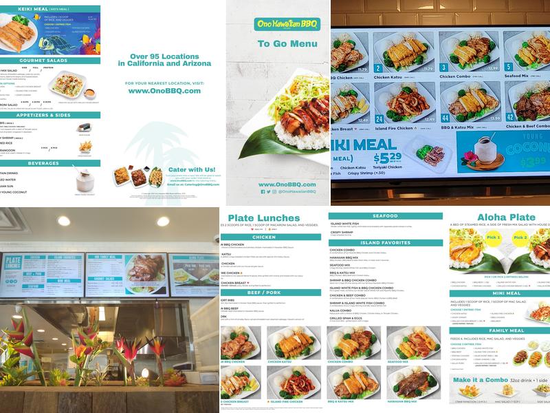 Ono Hawaiian BBQ Menu