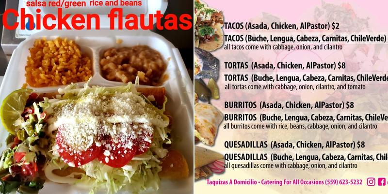 Julies tacos Menu