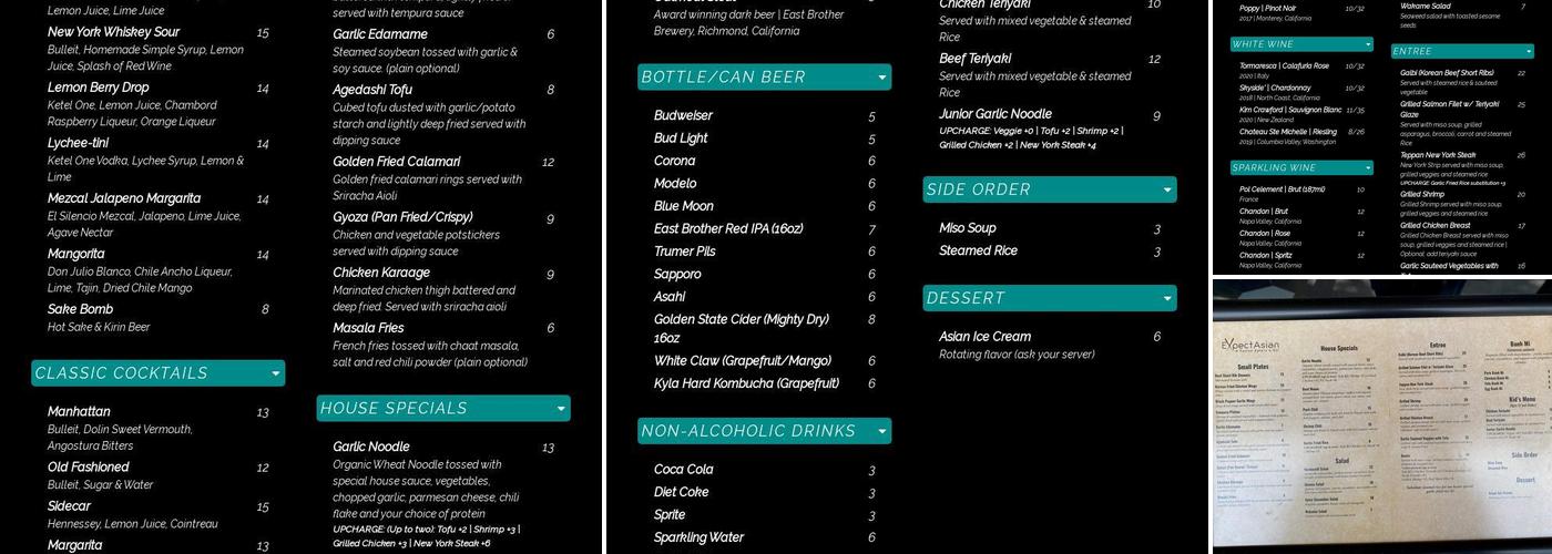 ExpectAsian Menu