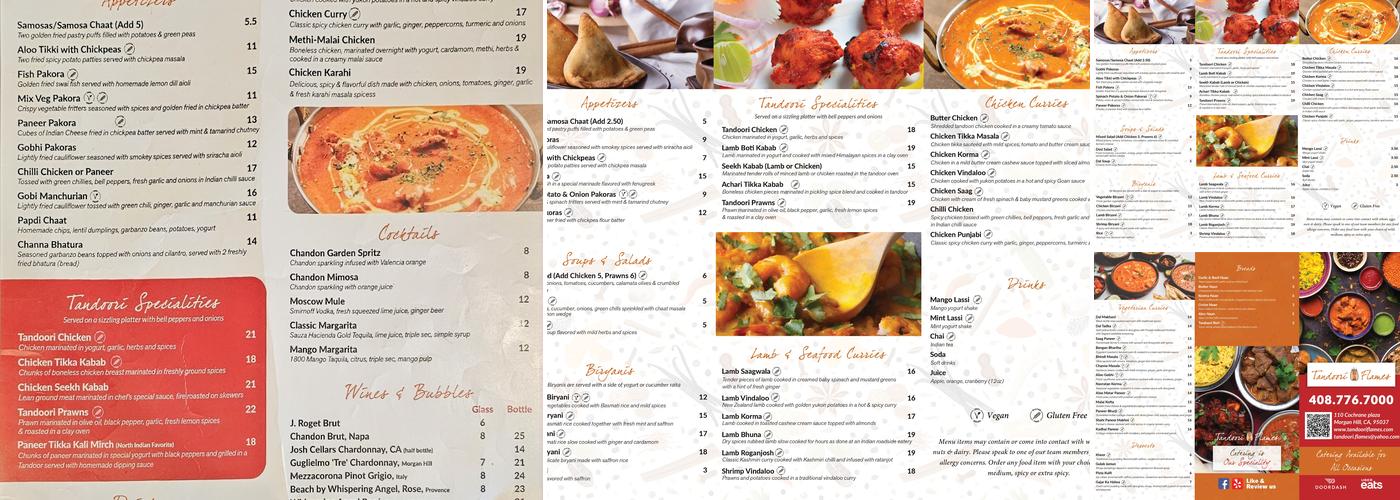 Tandoori Flames Menu