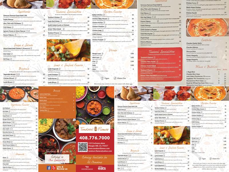 Tandoori Flames Menu