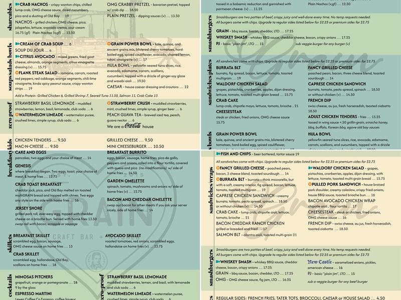 Grain On The Rocks Menu