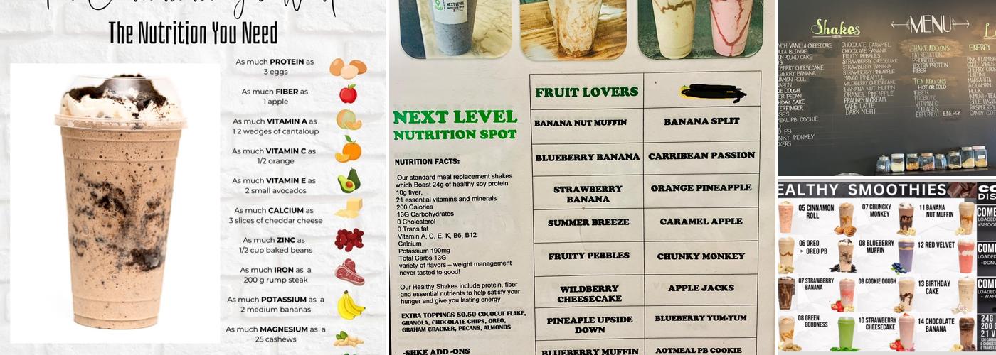 Next Level Nutrition Spot . Herbalife Menu