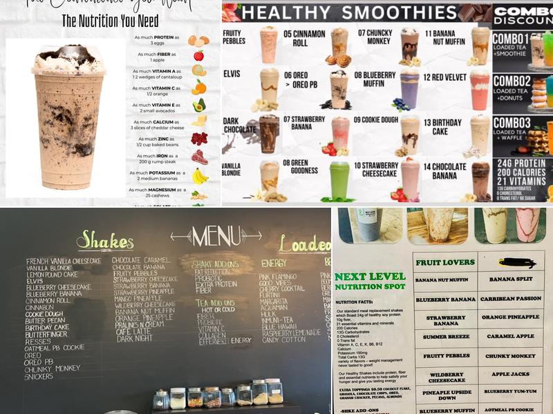 Next Level Nutrition Spot . Herbalife Menu
