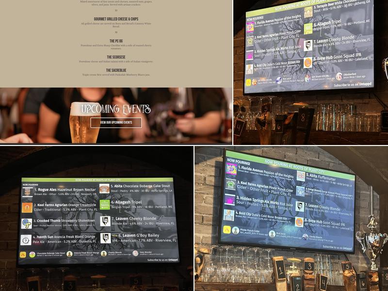 Roots Tap Room & Wine Bar Menu