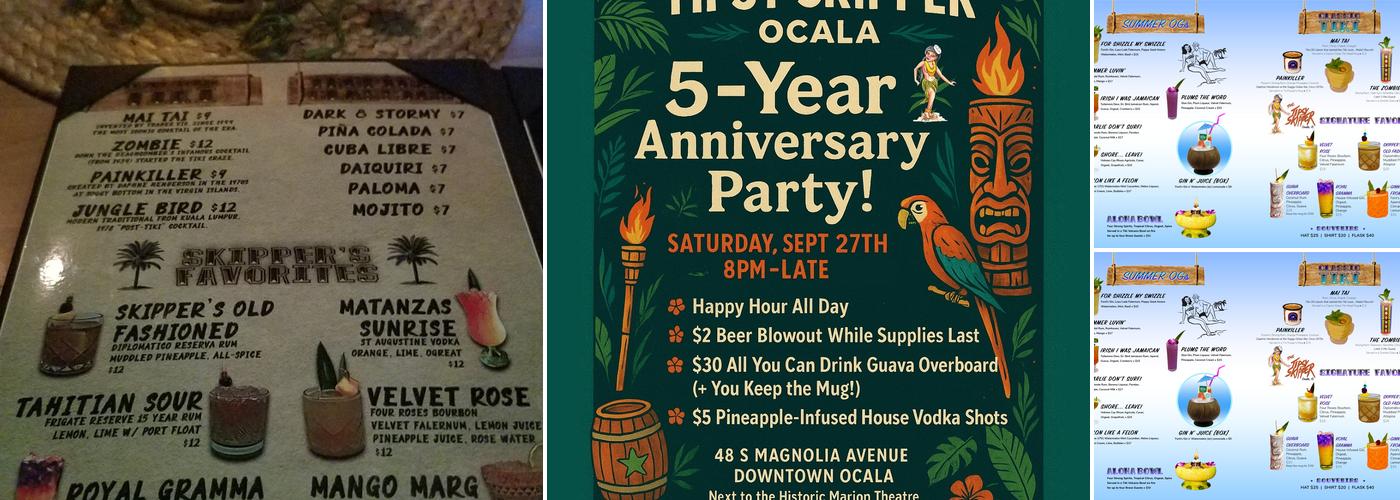 The Tipsy Skipper Menu