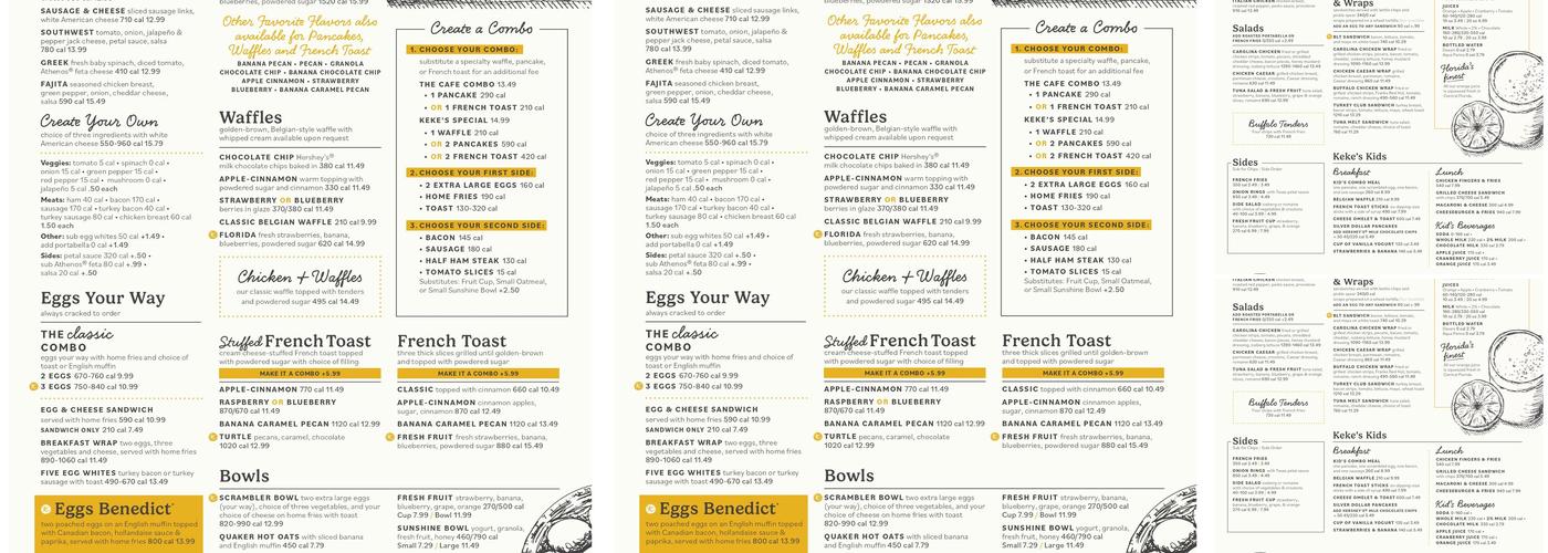 Keke's Breakfast Cafe Menu