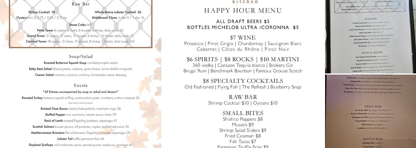 Copperfish Kitchen Menu