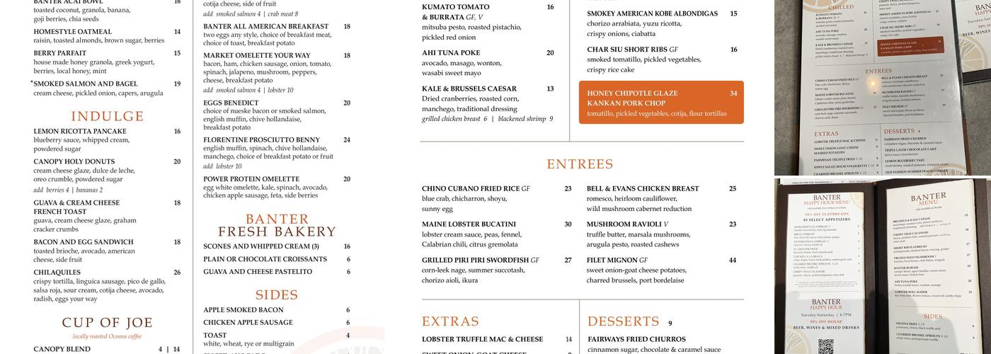 Banter Menu