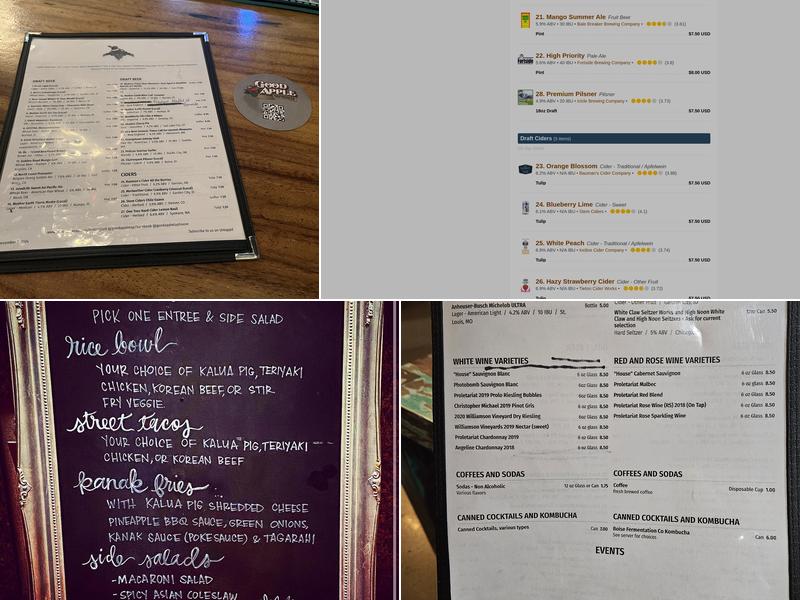 Good Apple Taphouse Menu