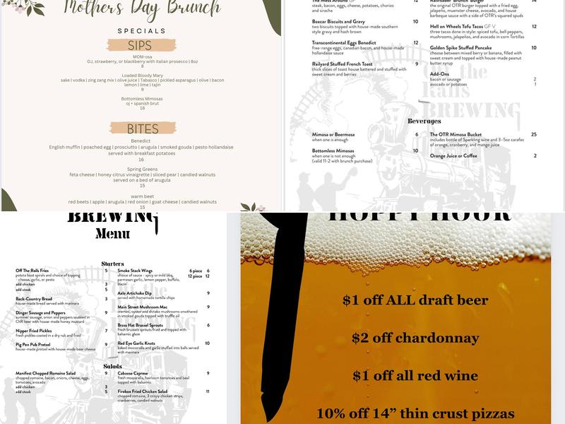 Off The Rails Brewing Menu