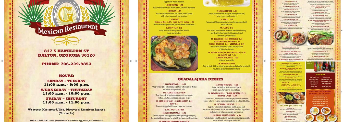 Guadalajara Menu