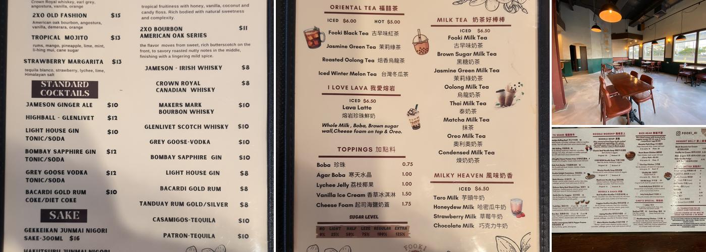 Fooki Menu