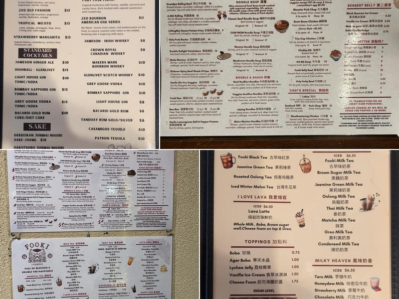 Fooki Menu