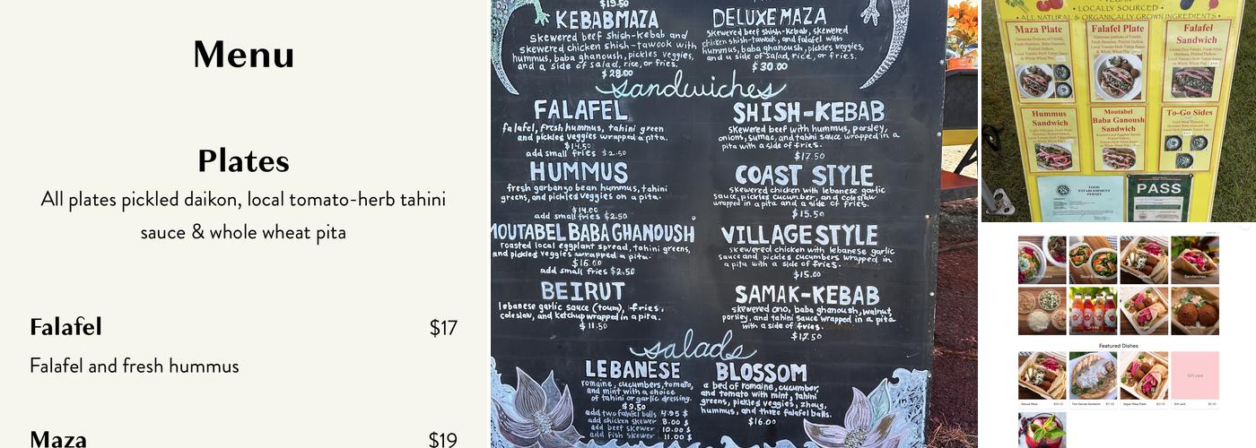 Tabaraka Menu