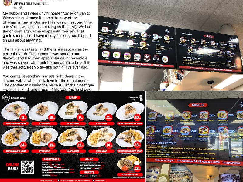 shawarma king #1 Menu