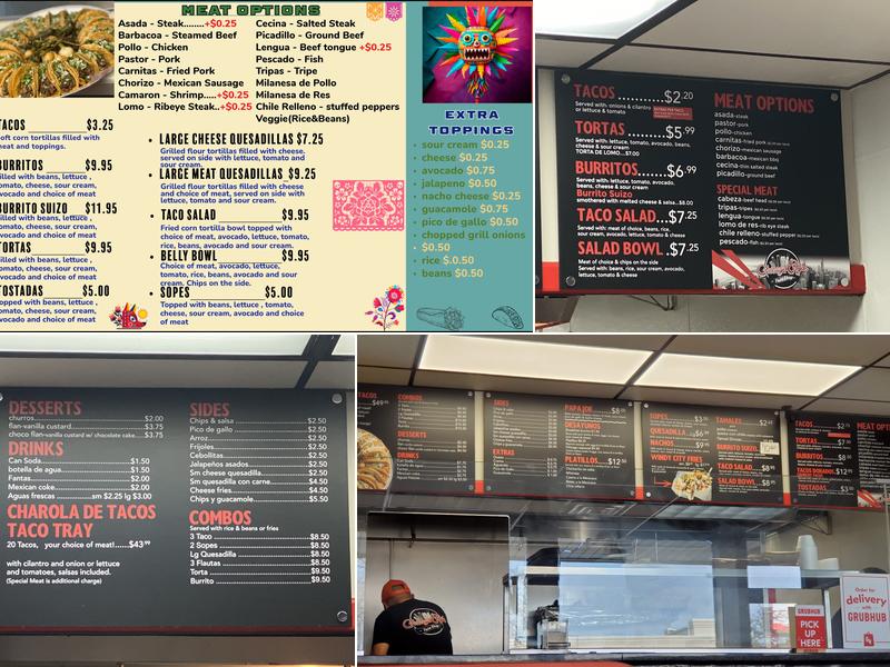 Chicago style taco shop Menu