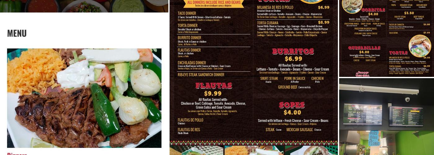 Juan y Yo Taco Grill Menu