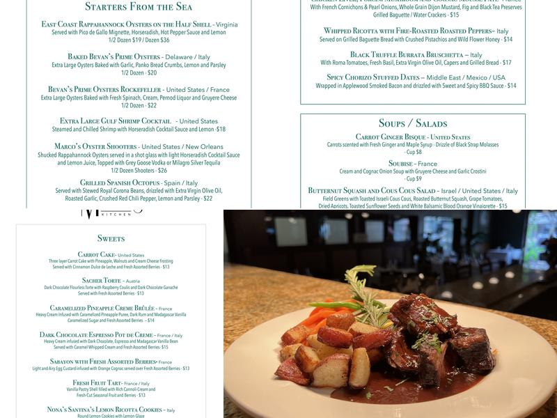Marco's Kitchen Menu
