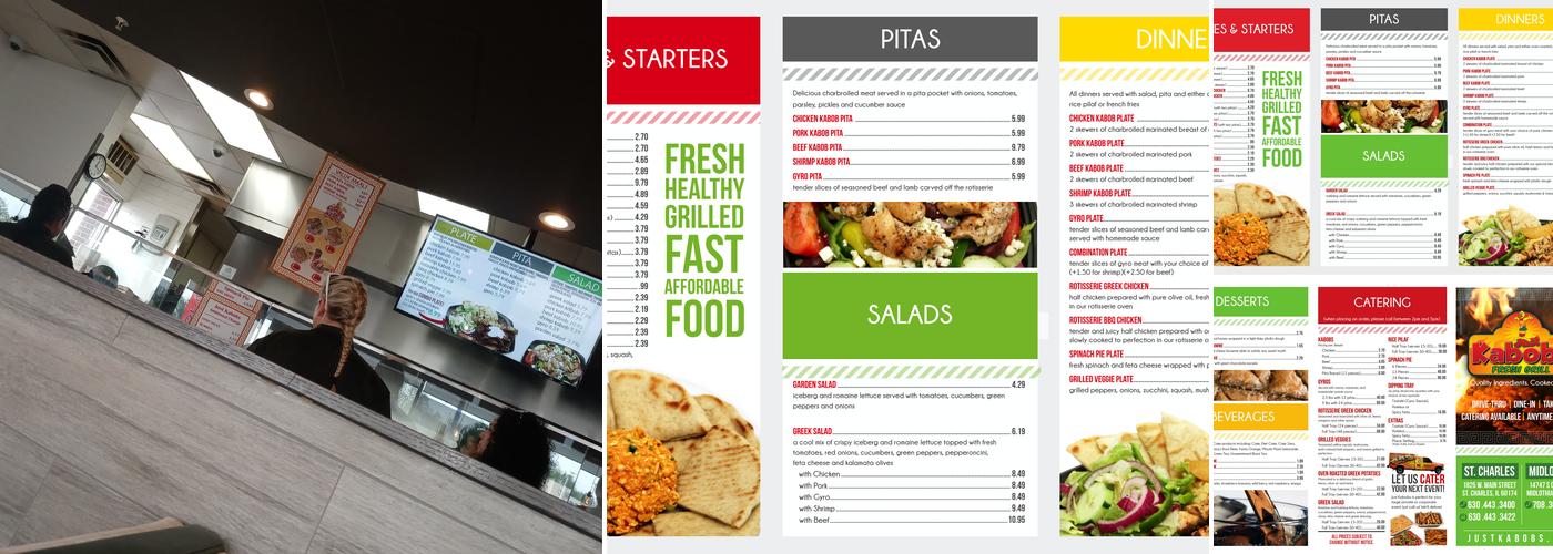 Just Kabobs Menu