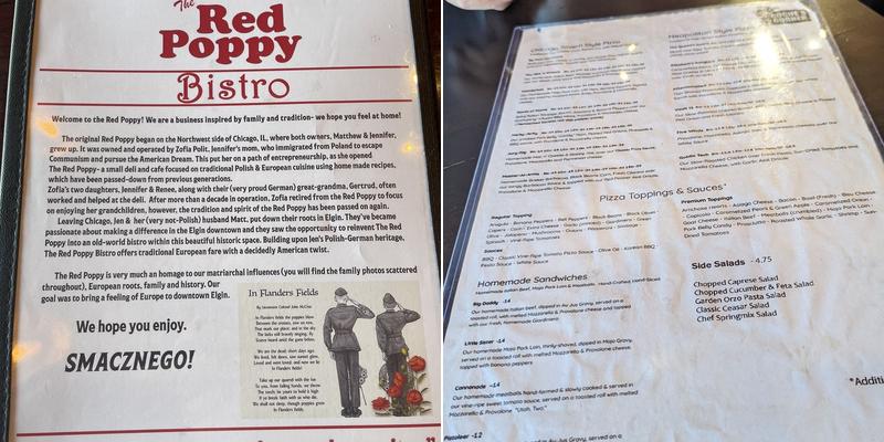 Rogue’s Corner Menu