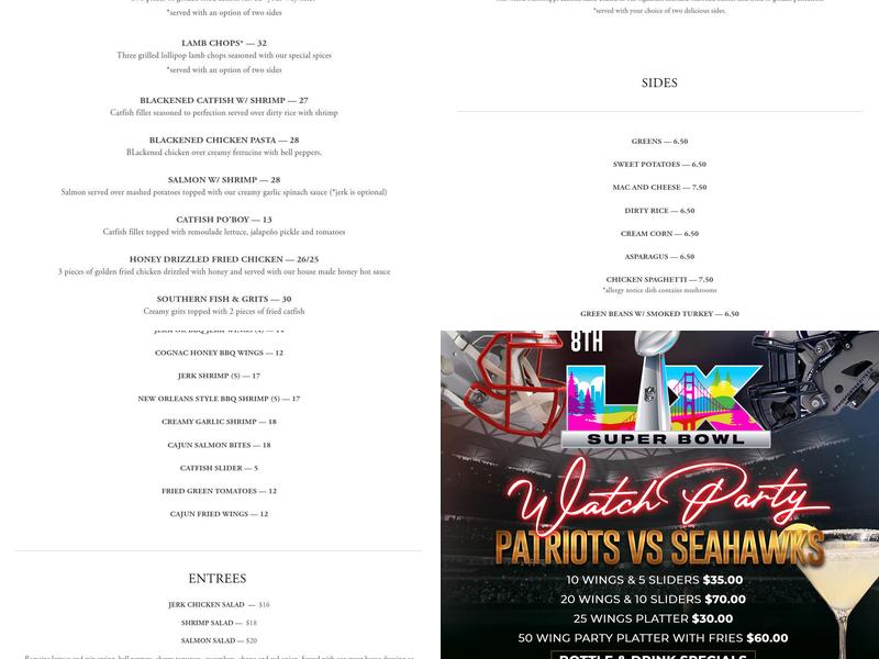 Soulé Menu