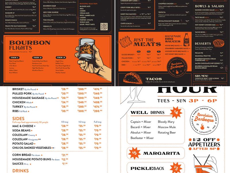 Revolution Barbeque Menu