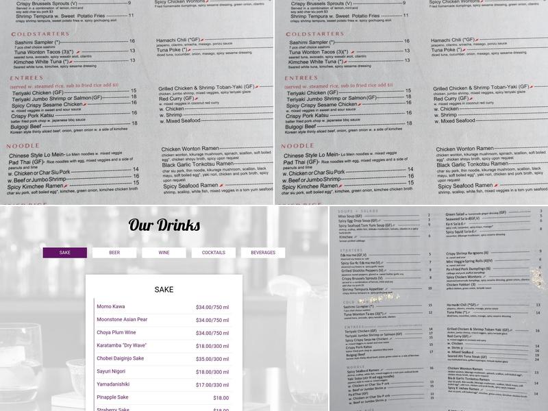 Wasabi Ames(South 16th) Menu