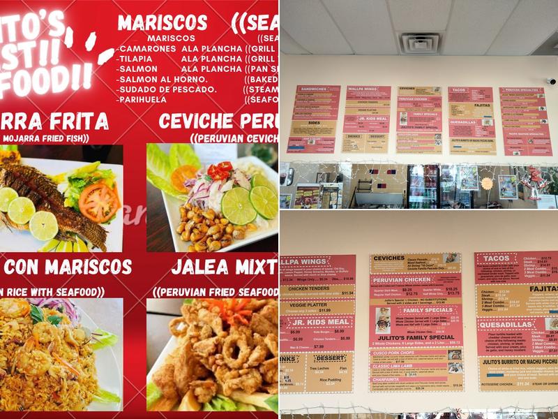 Julito's Peruvian Chicken Menu