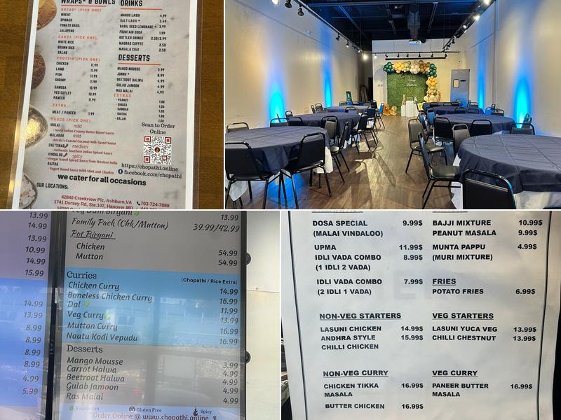 Chopathi India Kitchen Menu