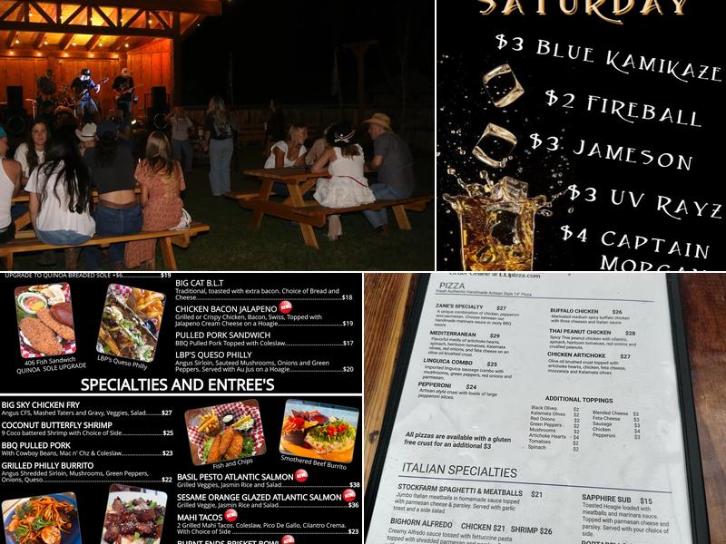 406 Saloon/ Big Cat Cafe Menu