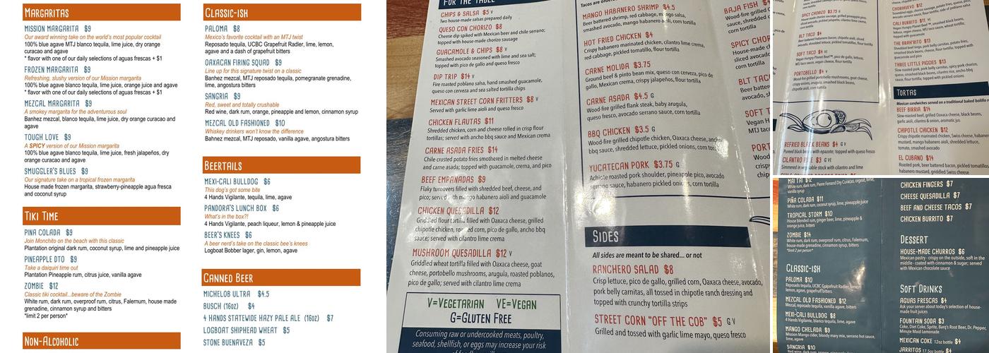 Mission Taco Joint - Kirkwood Menu