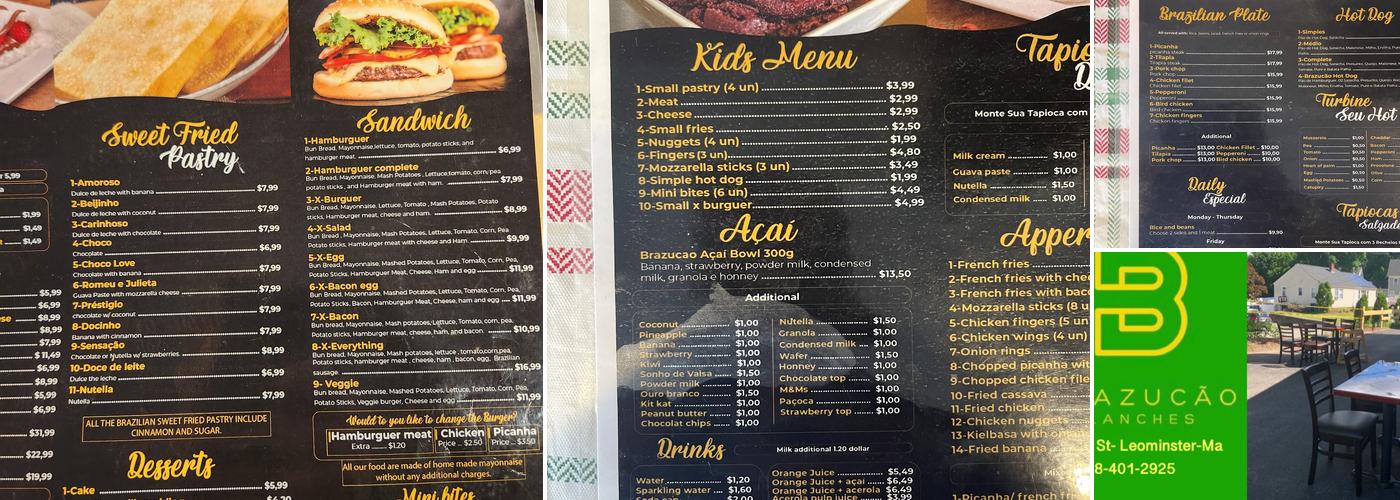 Brazucăo Lanches Menu