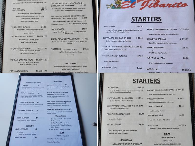 El Jibarito Restaurant Menu