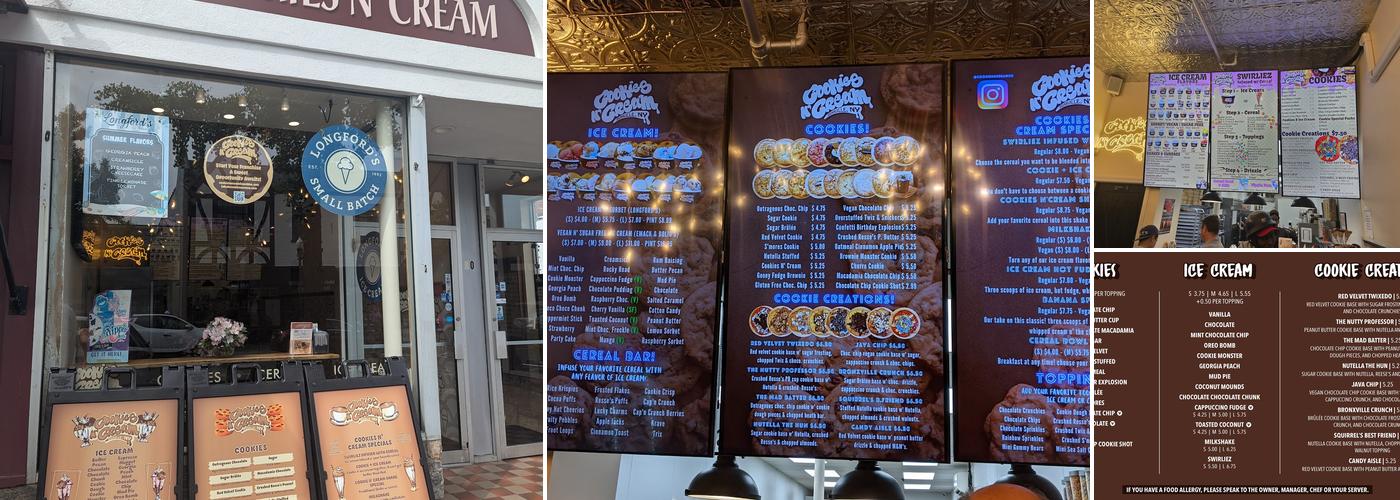 CookiesNCream Menu