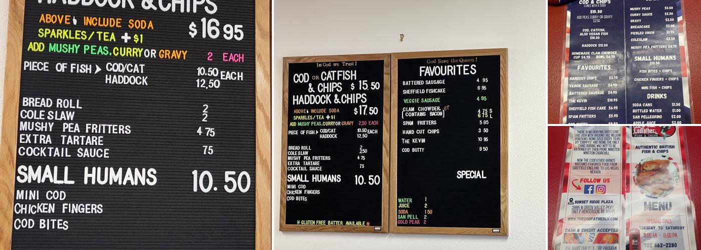 The Codfather Menu