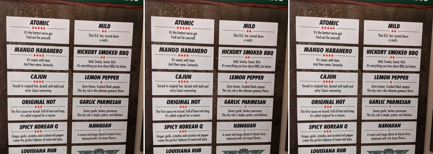 Wingstop Menu